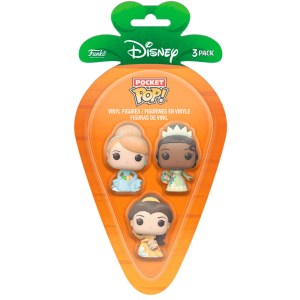 Carrot Pocket POP blister 3 figures Disney Princess Cinderella Tiana Bella